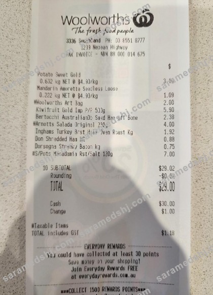 Woolworths market payment check